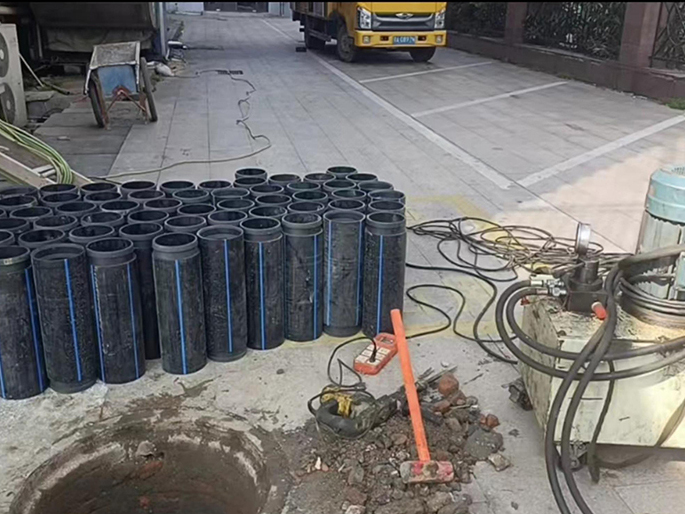 自贡PE置换管厂家 DN315置换管 非开挖管短管置换